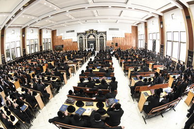 ראב"ד 'העדה' מסר שיעור תורה בצאנז; צפו