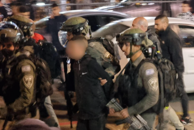 אחד העצורים בהתפרעויות בשער שכם