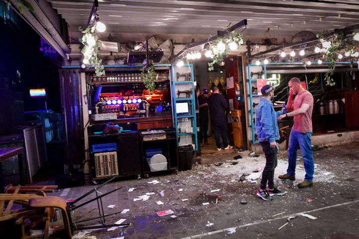 זירת הפיגוע בתל אביב