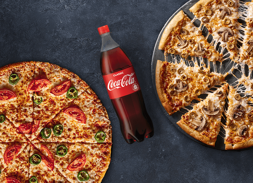 בדומינוס מהדרין - מגוון רחב של פיצות, כריכים מעולים, מגוון מוצרים נלווים וקינוחים