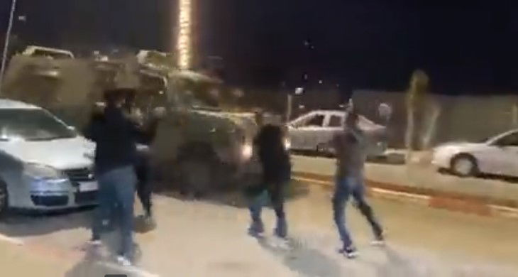 השלכת אבנים על חיילי צה"ל, הערב