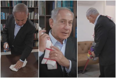 נתניהו מנקה חמץ