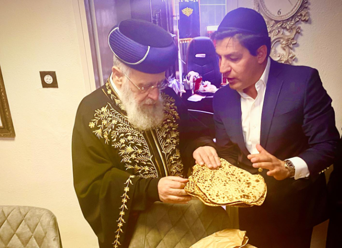 המצות שהעניק רב הסלבס לראשון לציון