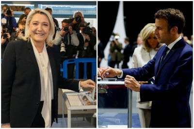 מקרון ולה פן מצביעים