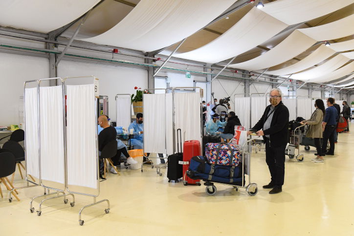 בדיקות קורונה בנתב"ג. ארכיון