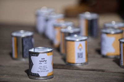 נרות זיכרון לזכר הקדושים