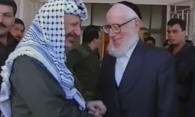 ר' משה הירש עם יאסר ערפאת; ארכיון