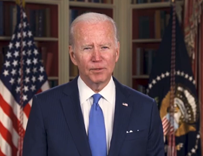 נשיא ארצות הברית ביידן בברכתו