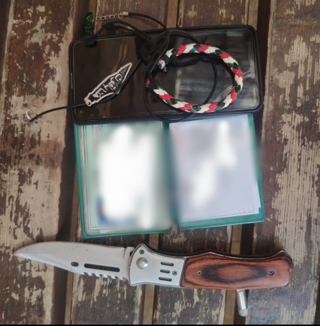 הסכין שנתפסה בסופ״ש האחרון ע״י השוטרים בעיר העתיקה