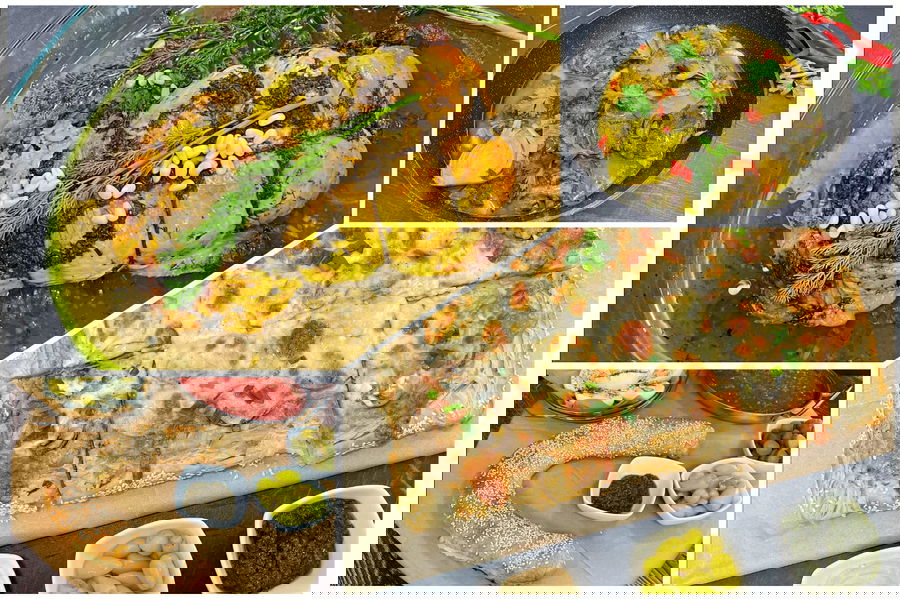 צלי בקר ועוף שלם ממולא או פיצה בצק עלים וזיוה