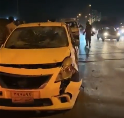 אחד הרכבים שנהרסו מהתקיפה