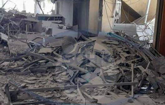 חלק מתוצאות ההפגזה המיוחסות לישראל