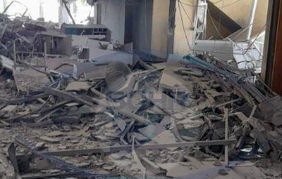 חלק מתוצאות ההפגזה המיוחסות לישראל