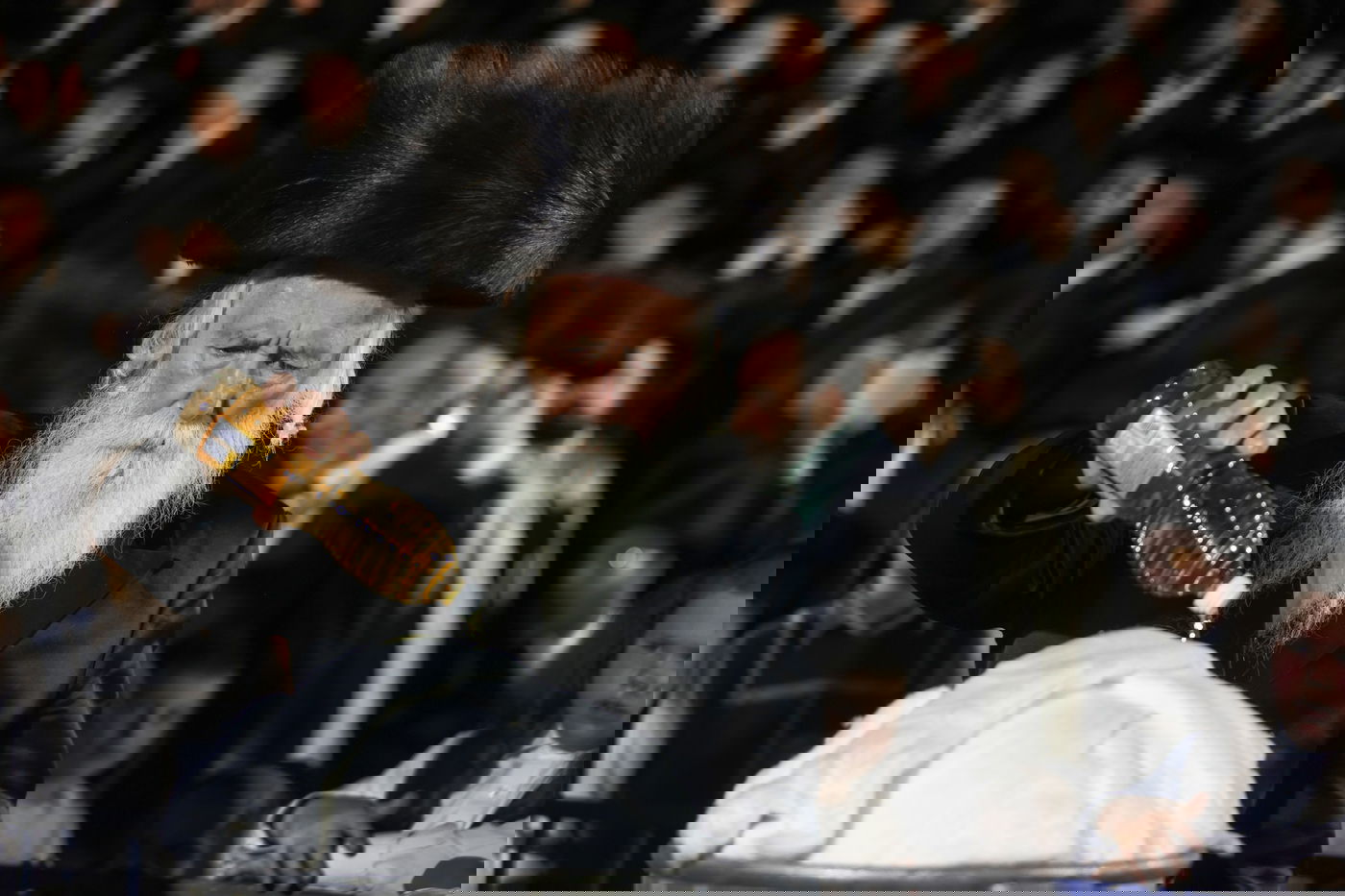 בחודש סיון: הרבי מלעלוב בהדלקה במירון