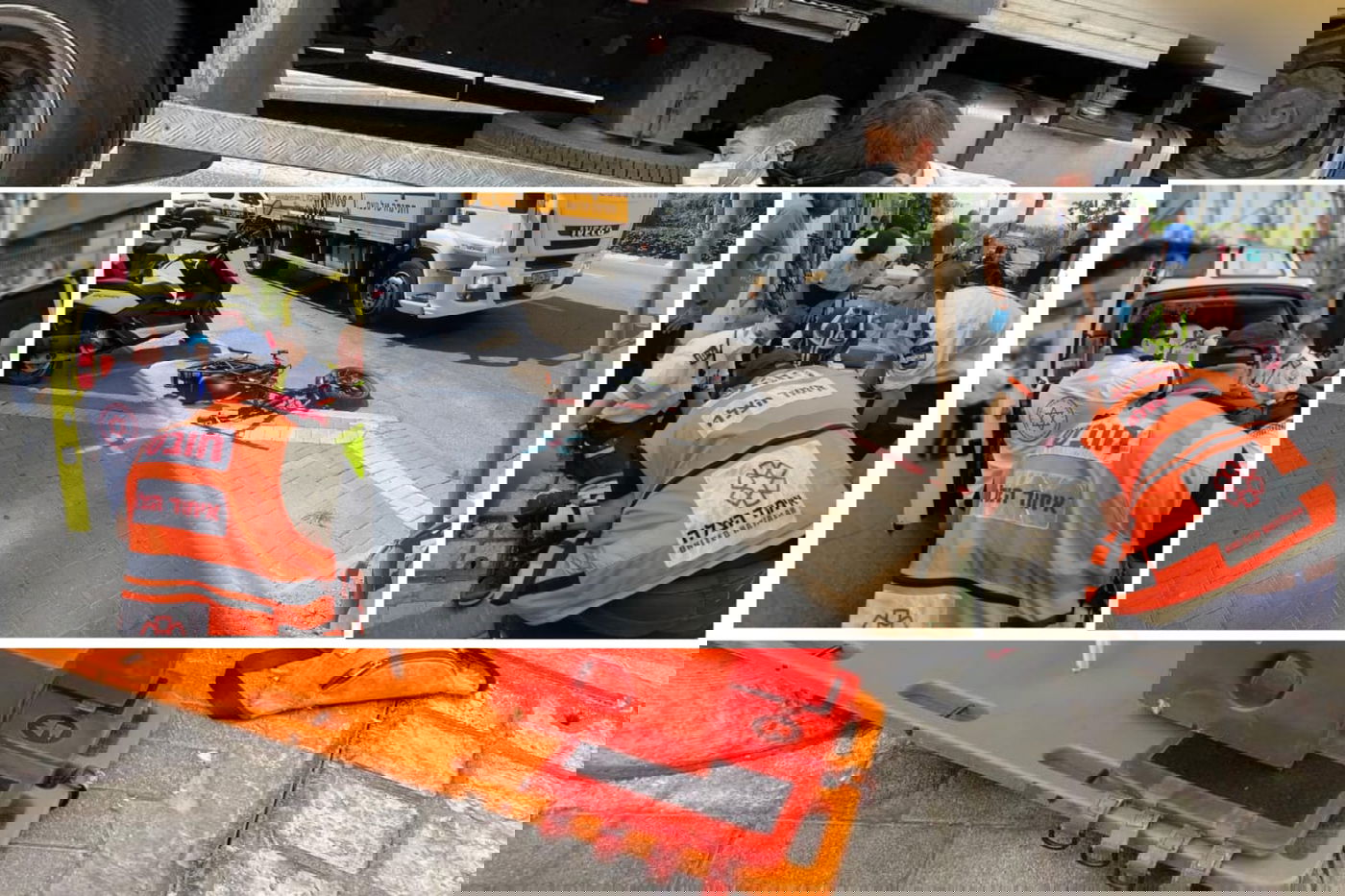 זירת התאונה בתל אביב