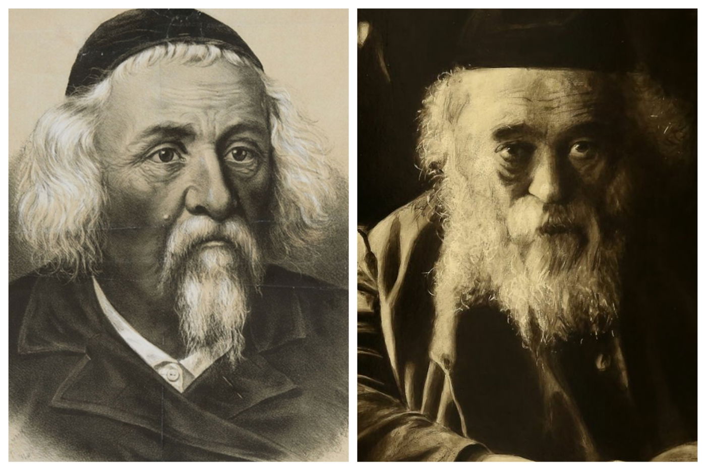 מרן הגאון רבי חיים הלוי סולובייצ'יק זצוק"ל ודיוקנו של מרן הגאון רבי יושֶׁה בֶּר הלוי סולובייצ'יק זצוק"ל