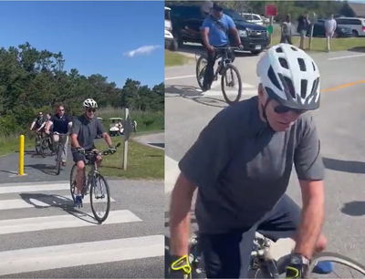 נסיעת האופניים של ביידן - והנפילה