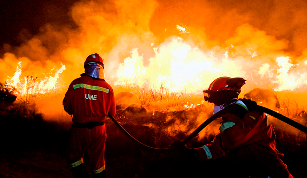 מאמצי כיבוי שריפה ביום שישי האחרון