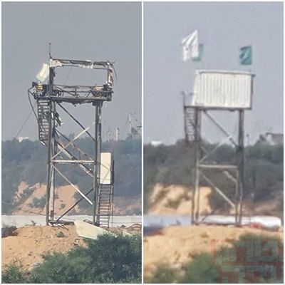 משמאל: אחרי הפיצוץ. מימין: הבוקר - העמדה חודשה