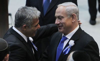 נתניהו ולפיד בימים אחרים