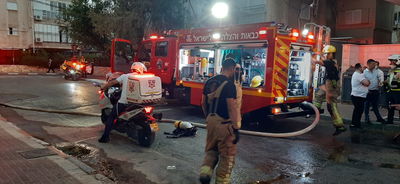 זירת השריפה בבני ברק