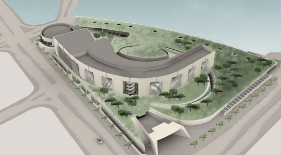 משרד ומעון ראש הממשלה, כפי שתוכננו ב"מיזם אלמוג"