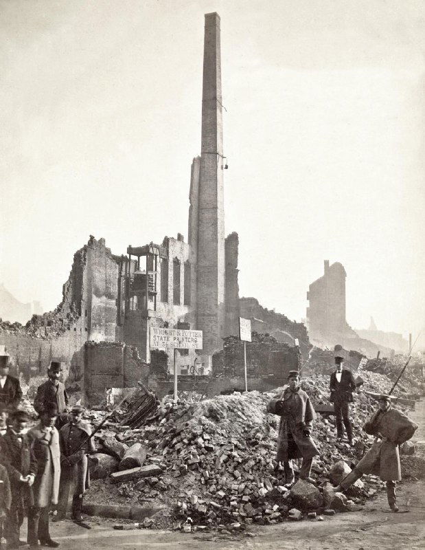 תוצאות שריפת ענק שפרצה בעיר בוסטון, מסצ'וסטס. עד היום היא נחשבת לאחת ההרסניות בארה"ב