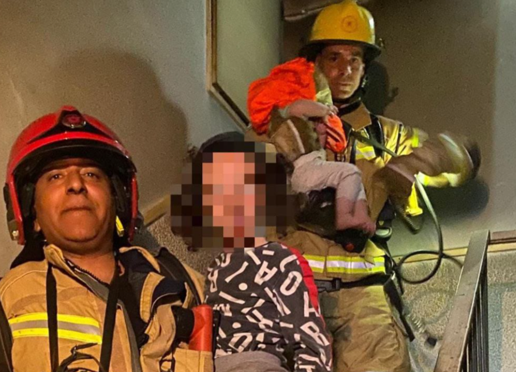 נס בערד: משפחה חרדית חולצה מבניין בוער