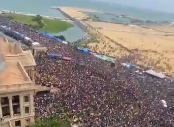 הפגנות בסרי-לנקה בשבוע האחרון