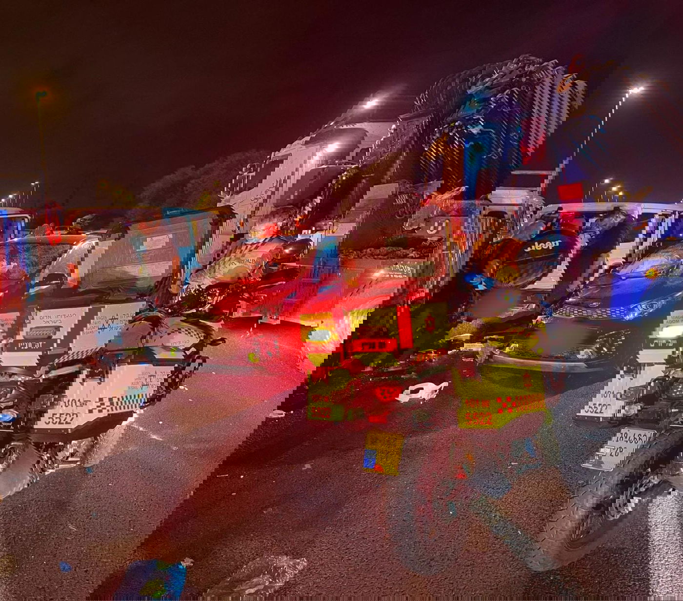 זירת התאונה בראשון לציון