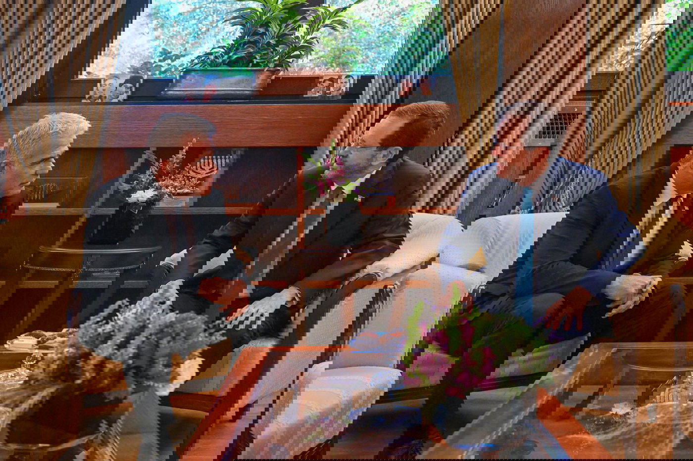 הנשיא הרצוג ורה"מ לפיד, אתמול