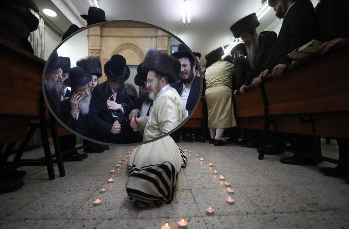 בבית מדרשו של הגאב"ד: מדליקים נרות ואומרים תהילים