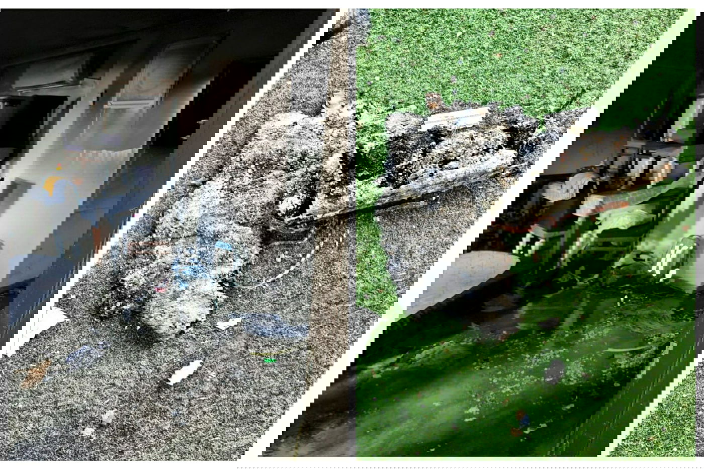 הסוללה והשריפה בבית