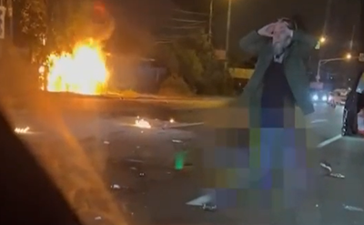 האבא אבל וחפוי ראש בזירת הפיצוץ