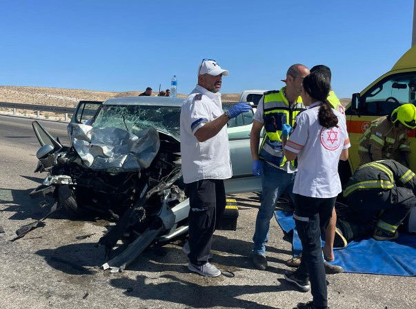 התאונה הבוקר בצומת ירוחם