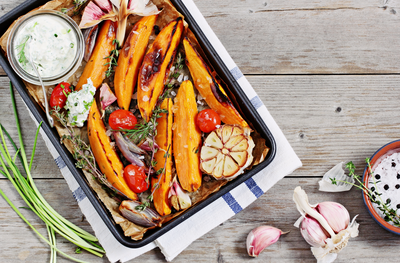 בטטות בגריל עם מטבל מיוחד