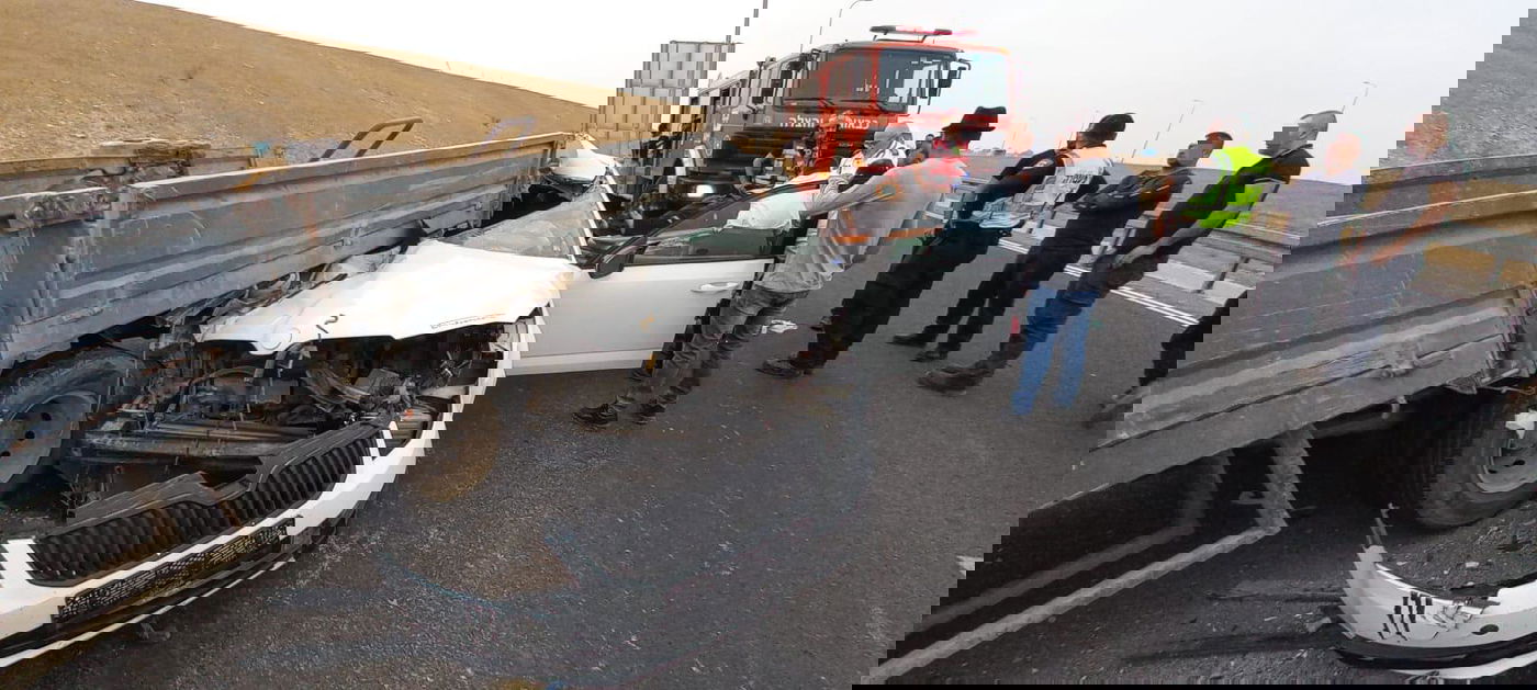 הרכב בזירת התאונה