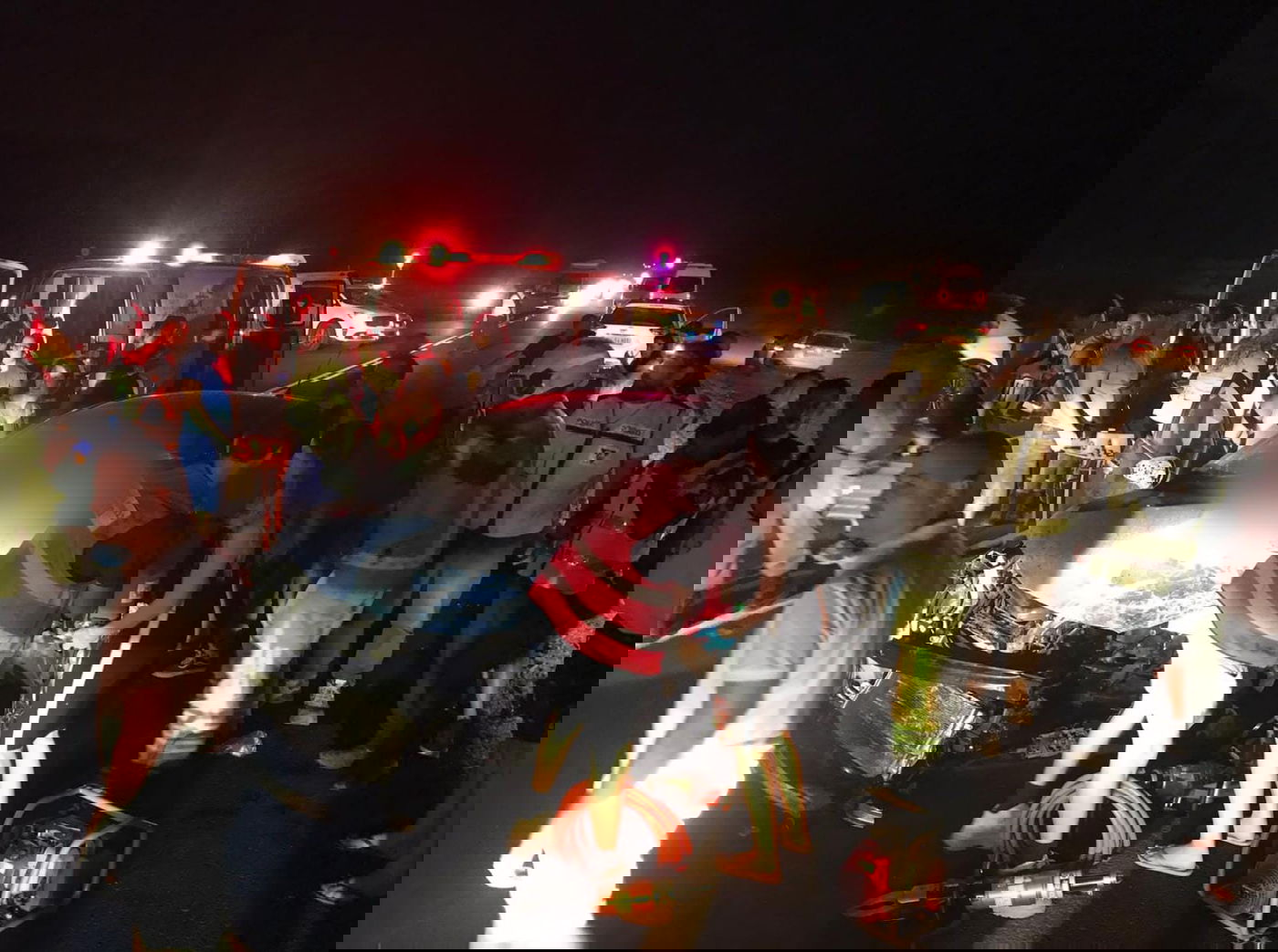 "רכבים נמעכו": גבר כבן 40 נהרג, שלושה נפצעו קשה ובינוני