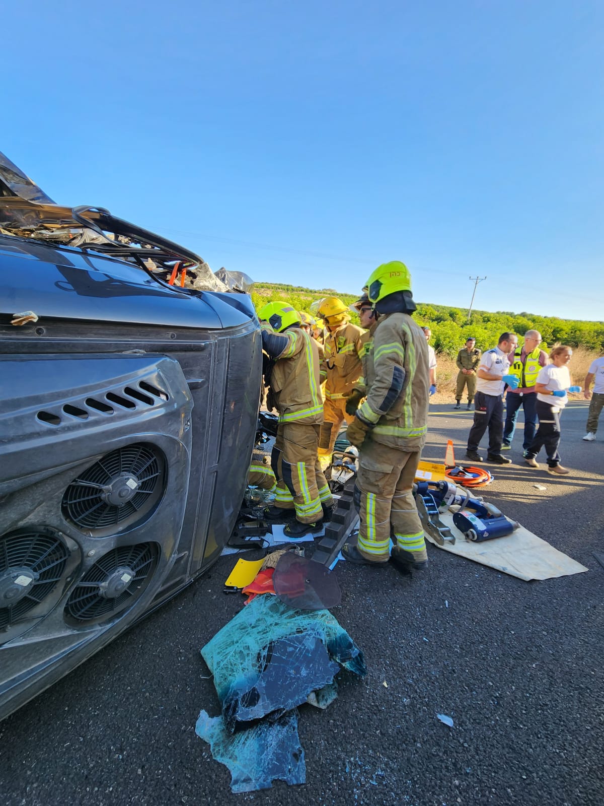 שניים נלכדו בתאונה קשה בכביש 87; מצבם קשה ובינוני