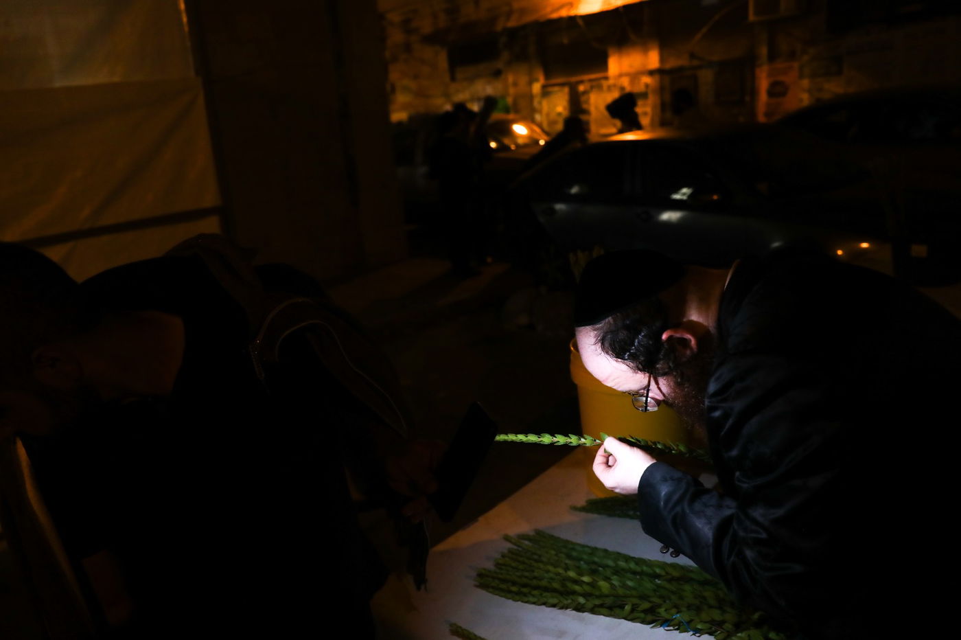 רגע אחרי הצום; האברכים בחרו ארבעת המינים • תיעוד