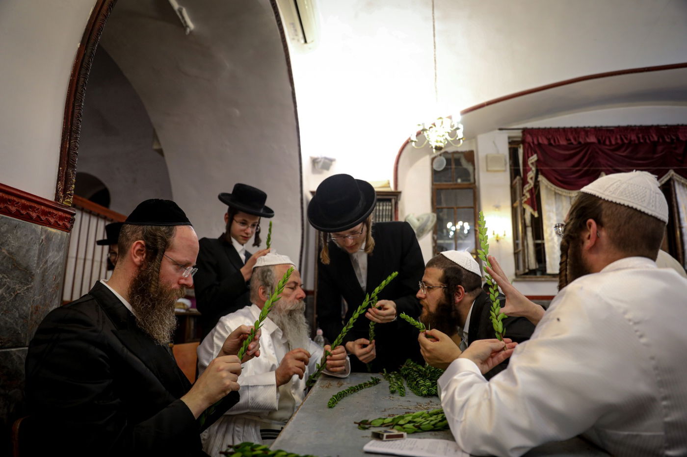 רגע אחרי הצום; האברכים בחרו ארבעת המינים • תיעוד