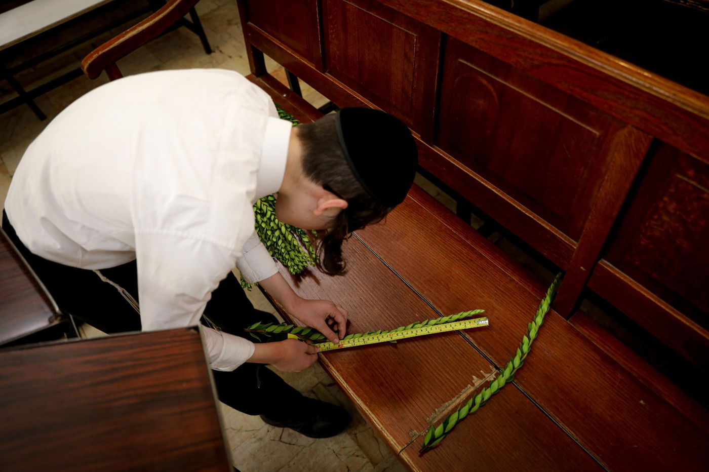 רגע אחרי הצום; האברכים בחרו ארבעת המינים • תיעוד