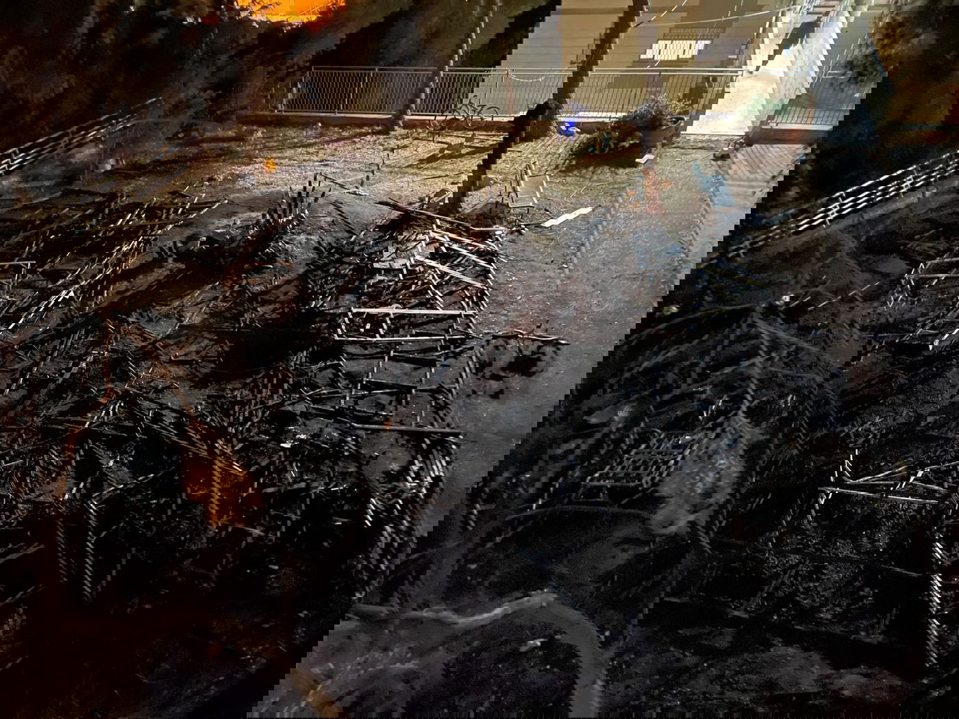 תוצאות השריפה בשכונה