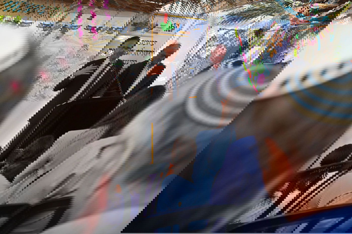 הנשיא בסוכת בתנועה הקונסרבטיבית