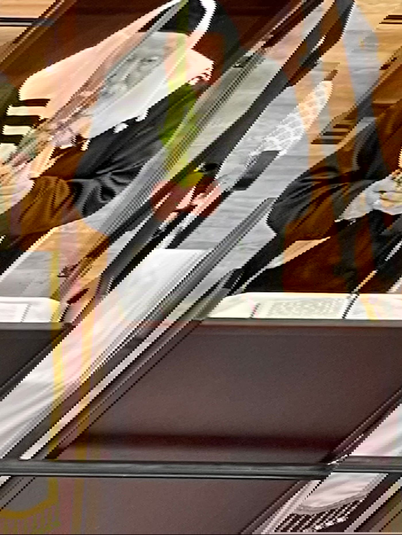 תיעוד: האדמו"ר מגור בתפילת שחרית של חול המועד