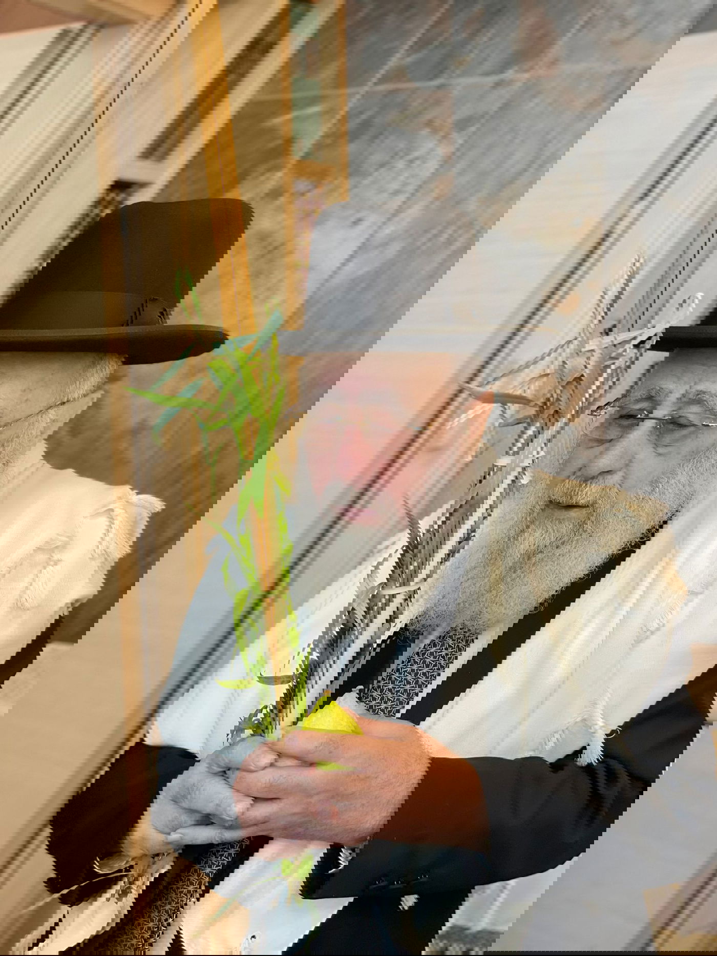 תיעוד מיוחד: תפילה, נענועים ועלייה לרגל במעונו של הראש"ל