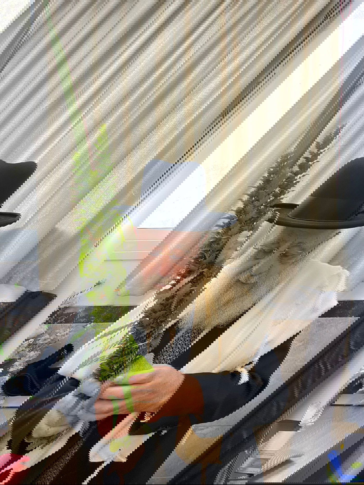 תיעוד מיוחד: תפילה, נענועים ועלייה לרגל במעונו של הראש"ל