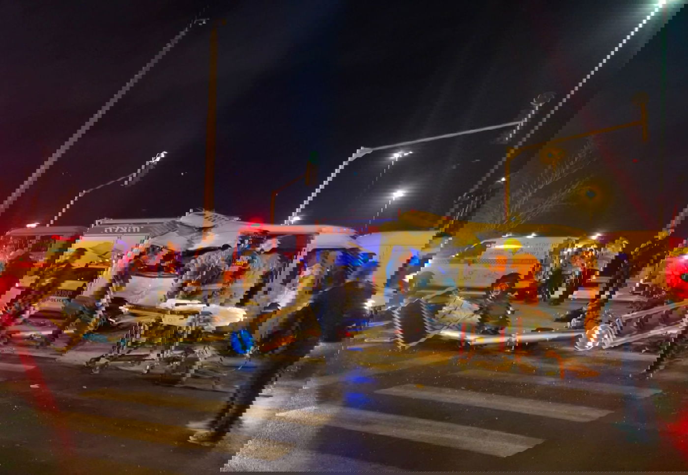 זירת התאונה הבוקר