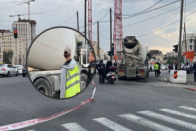 בעיגול: נהג המשאית בשחזור