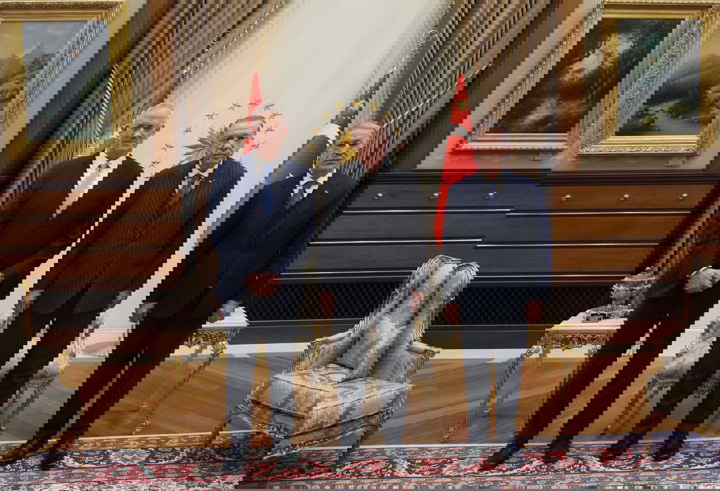 גנץ נפגש עם נשיא טורקיה רג'פ טאיפ ארדואן